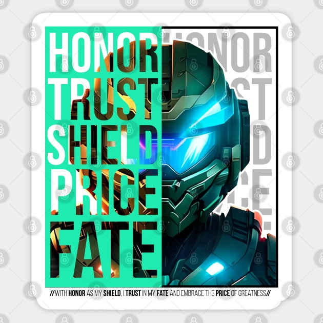 Halo game quotes - Master chief - Spartan 117 - Half white v2 Sticker by trino21